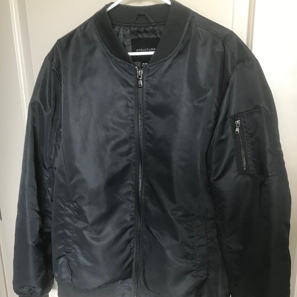 Structure Black Bomber Jacket - Men's XL